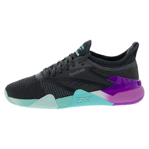 Unisex Nano Court Training Shoes Purple Rave and AI Aqua Footwear Reebok