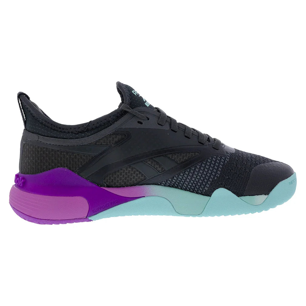 Unisex Nano Court Training Shoes Purple Rave and AI Aqua Footwear Reebok