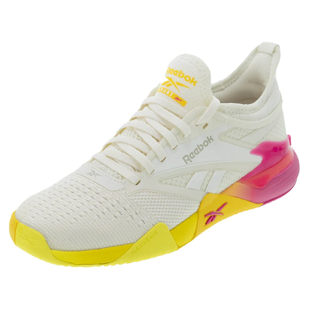 Women`s Nano Court Training Shoes True Pink and Golden Haze Footwear Reebok