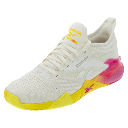 Women`s Nano Court Training Shoes True Pink and Golden Haze Footwear Reebok
