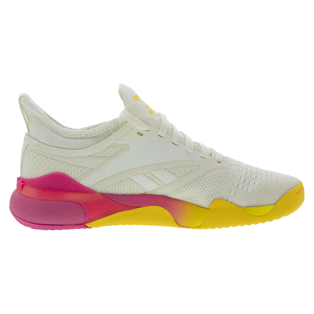 Women`s Nano Court Training Shoes True Pink and Golden Haze Footwear Reebok