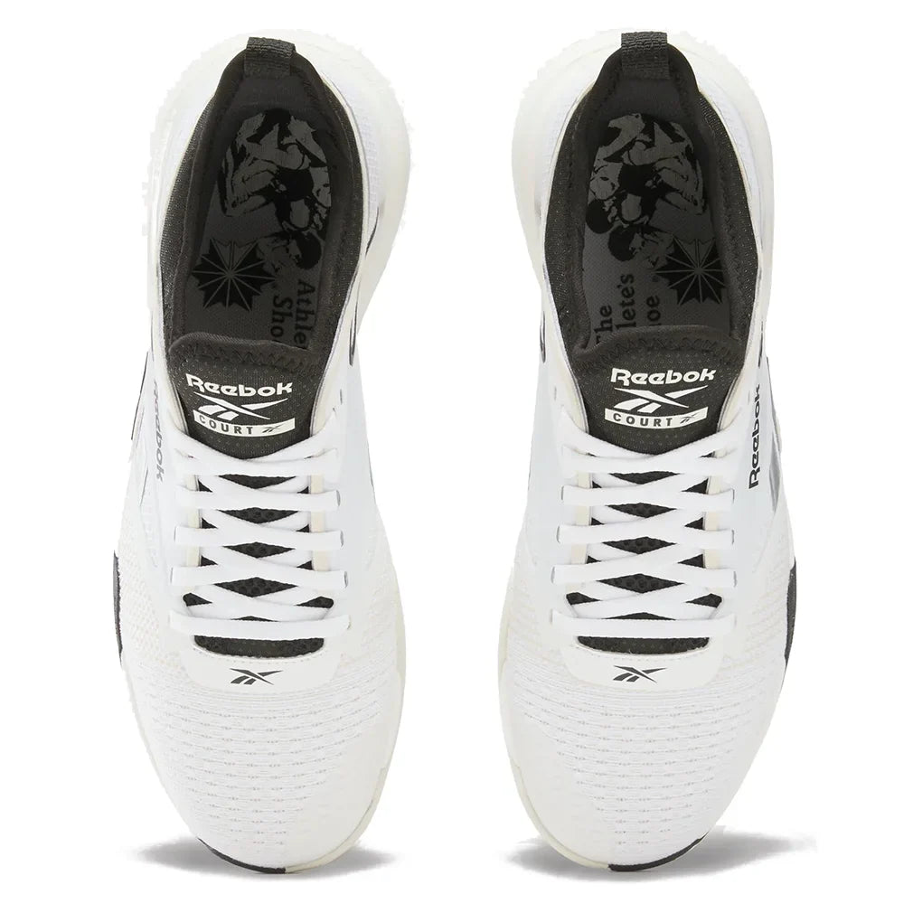 Unisex Nano Court Training Shoes White and Black Footwear Reebok