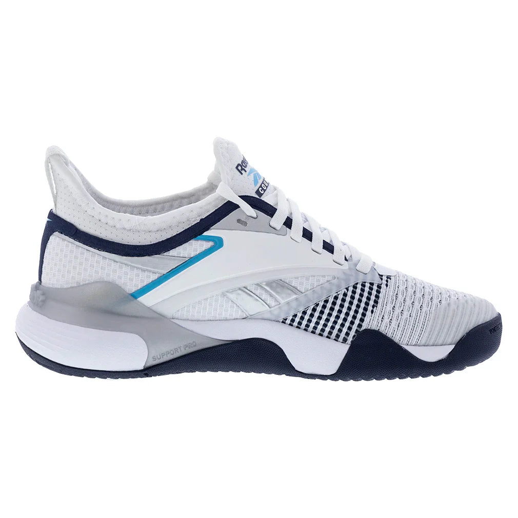 Women`s Nano Court Training Shoes White and Vector Navy Footwear Reebok