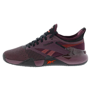 Women`s Nano Court Training Shoes Black Cherry and Black Footwear Reebok