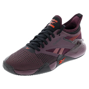 Women`s Nano Court Training Shoes Black Cherry and Black Footwear Reebok