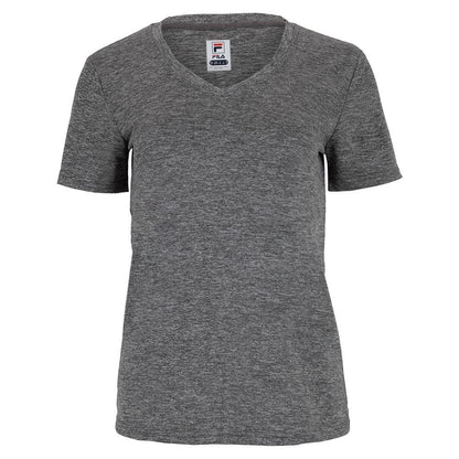 Women`s V-Neck Short Sleeve Pickleball Top Apparel Fila