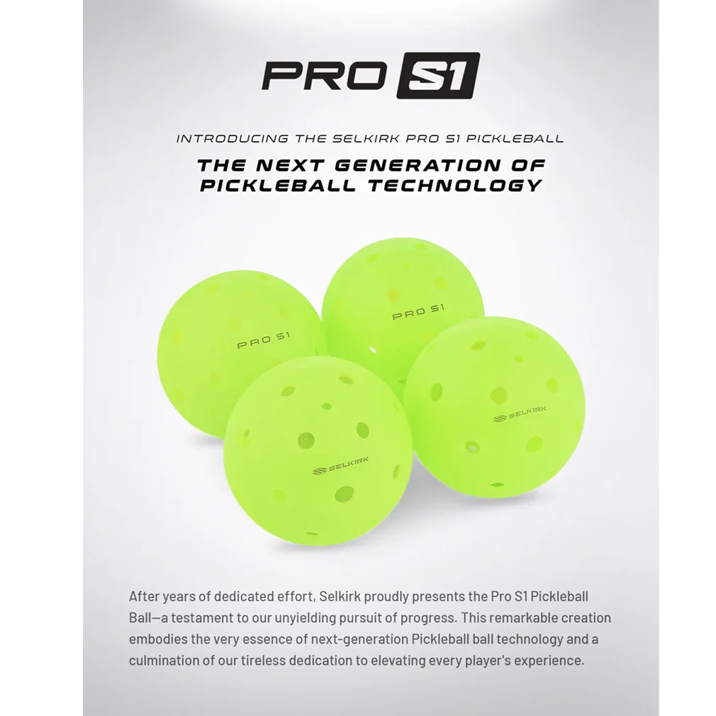 Pro S1 Pickleballs 4-Pack Balls Selkirk