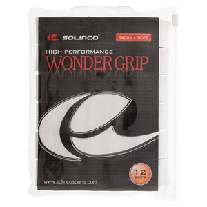 Wonder Tacky Tennis Over Grip White 12 Pack Accessories Solinco