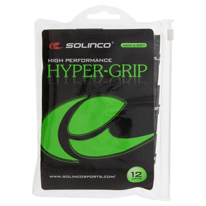 Hyper Extra Tacky Tennis Over Grip Black 12 Pack Accessories Solinco