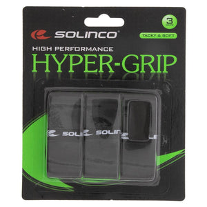 Hyper Extra Tacky Tennis Over Grip Black 3 Pack Accessories Solinco