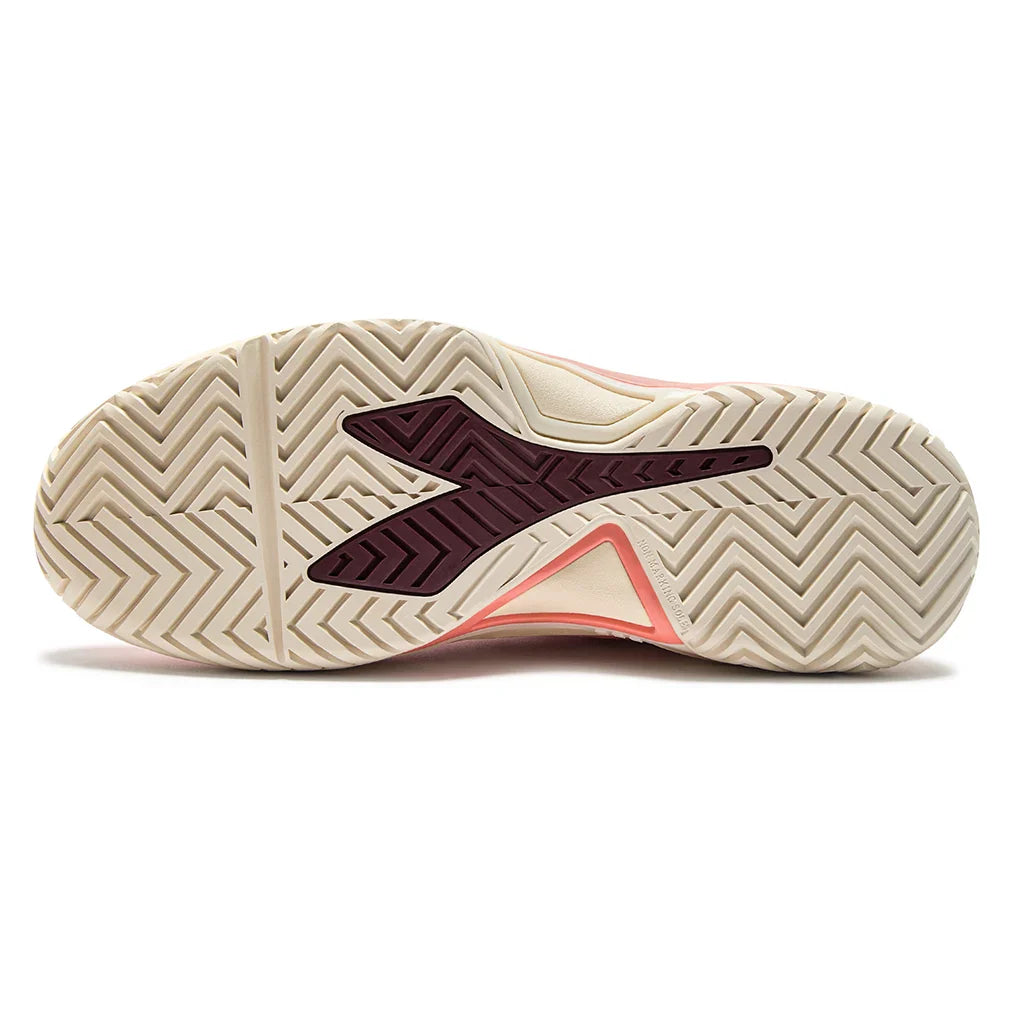 Women`s B.Icon 3 AG Tennis Shoes Desert Flower and Whisper White Footwear Diadora