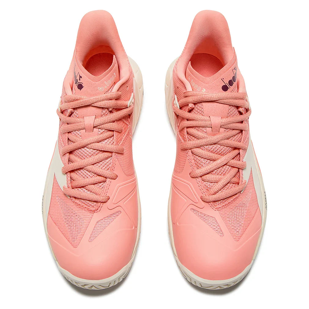 Women`s B.Icon 3 AG Tennis Shoes Desert Flower and Whisper White Footwear Diadora