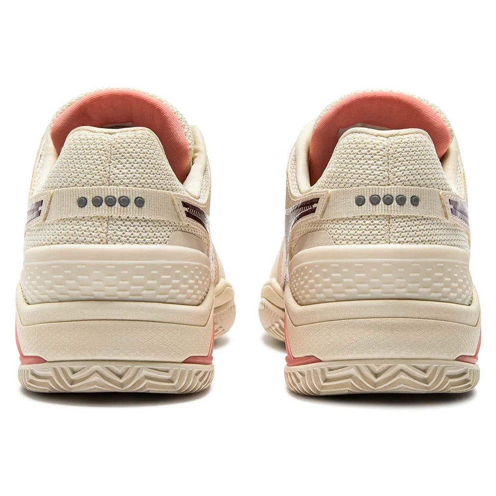 Women`s Blushield Torneo 3 AG Tennis Shoes Whisper White and Maroon Footwear Diadora