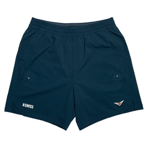 Men`s Rublev Miami 7 Inch Tennis Short Stargazer and Orange Logo Apparel K-Swiss