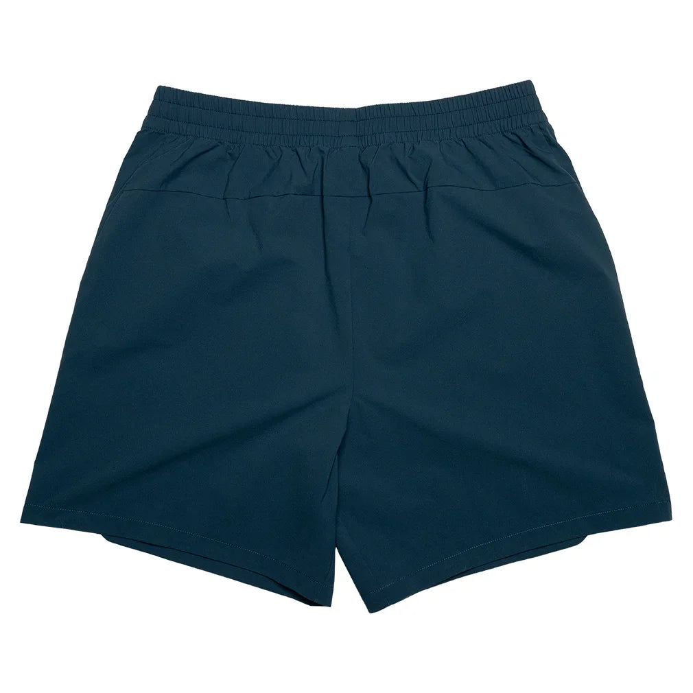Men`s Rublev Miami 7 Inch Tennis Short Stargazer and Orange Logo Apparel K-Swiss