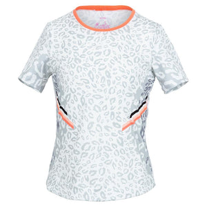 Girls' Cool Cat Short Sleeve Tennis Top Orange Glow Apparel Lucky In Love