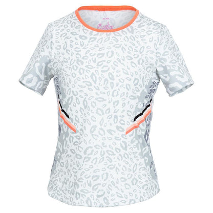 Girls' Cool Cat Short Sleeve Tennis Top Orange Glow Apparel Lucky In Love