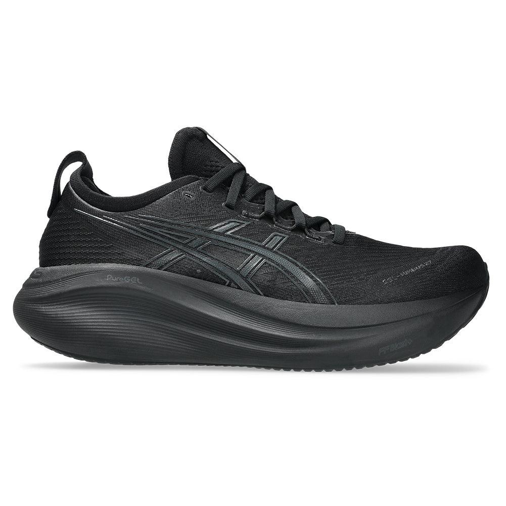 Men`s GEL-Nimbus 27 Running Shoes Black and Graphite Grey Footwear Asics