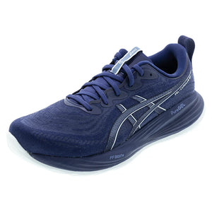 Men`s GEL-Cumulus 27 Running Shoes Indigo Blue and Cool Grey Footwear Asics