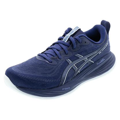 Men`s GEL-Cumulus 27 Running Shoes Indigo Blue and Cool Grey Footwear Asics