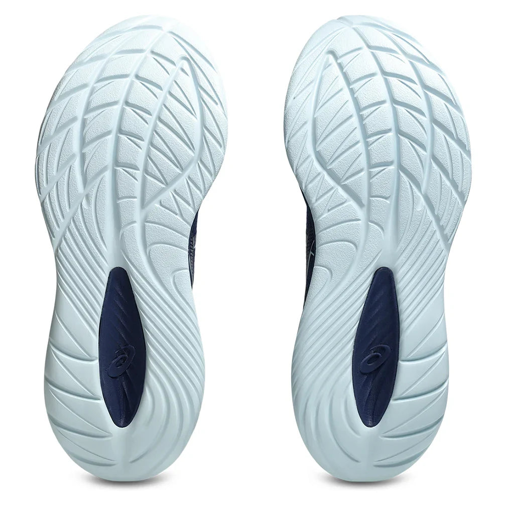 Men`s GEL-Cumulus 27 Running Shoes Indigo Blue and Cool Grey Footwear Asics
