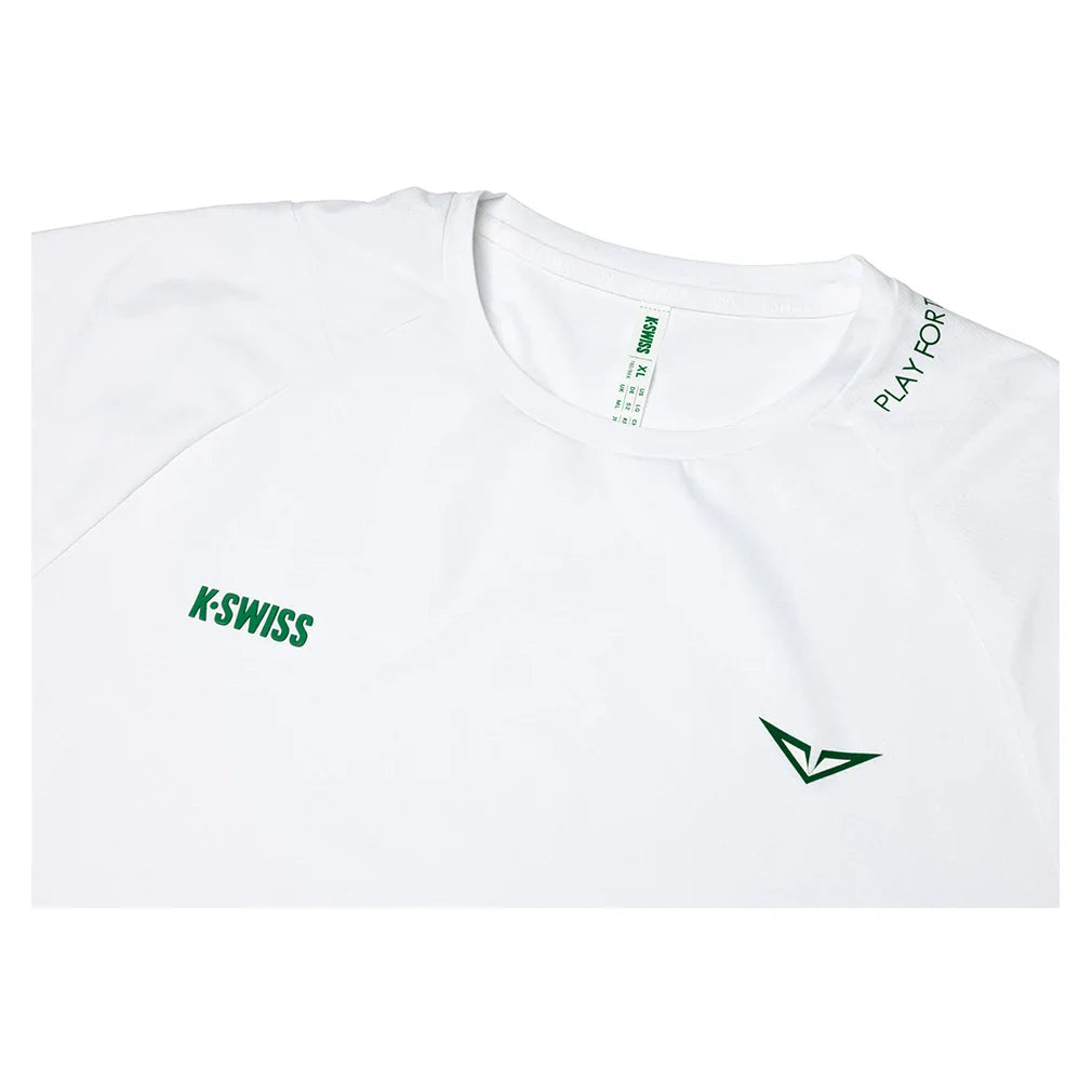 Men`s Rublev WIM Tennis Top White Apparel K-Swiss