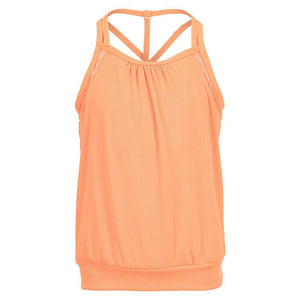 Girls' In Motion Bralette Tennis Tank Orange Glow Apparel Lucky In Love