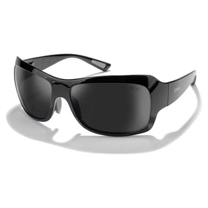 Nucla Plant-Based Wrap Polarized Sunglasses Gloss Black and Dark Grey Accessories Zeal Optics