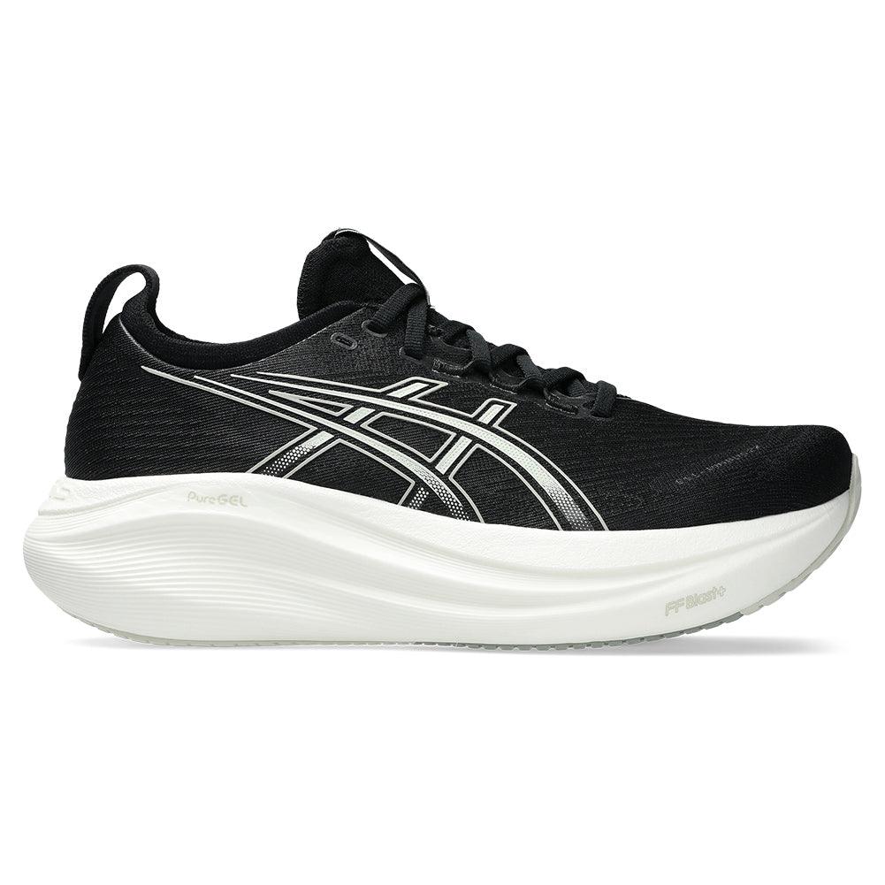 Women`s GEL-Nimbus 27 Running Shoes Black and Lake Grey Footwear Asics