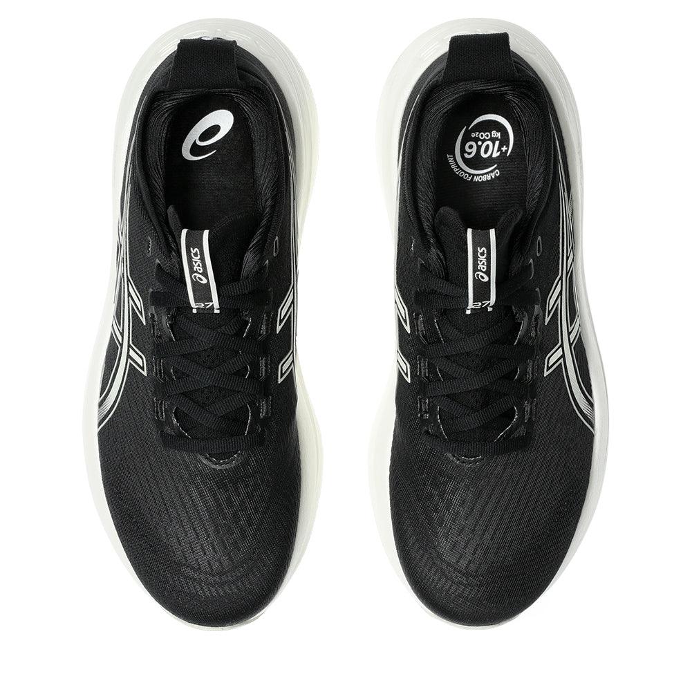 Women`s GEL-Nimbus 27 Running Shoes Black and Lake Grey Footwear Asics