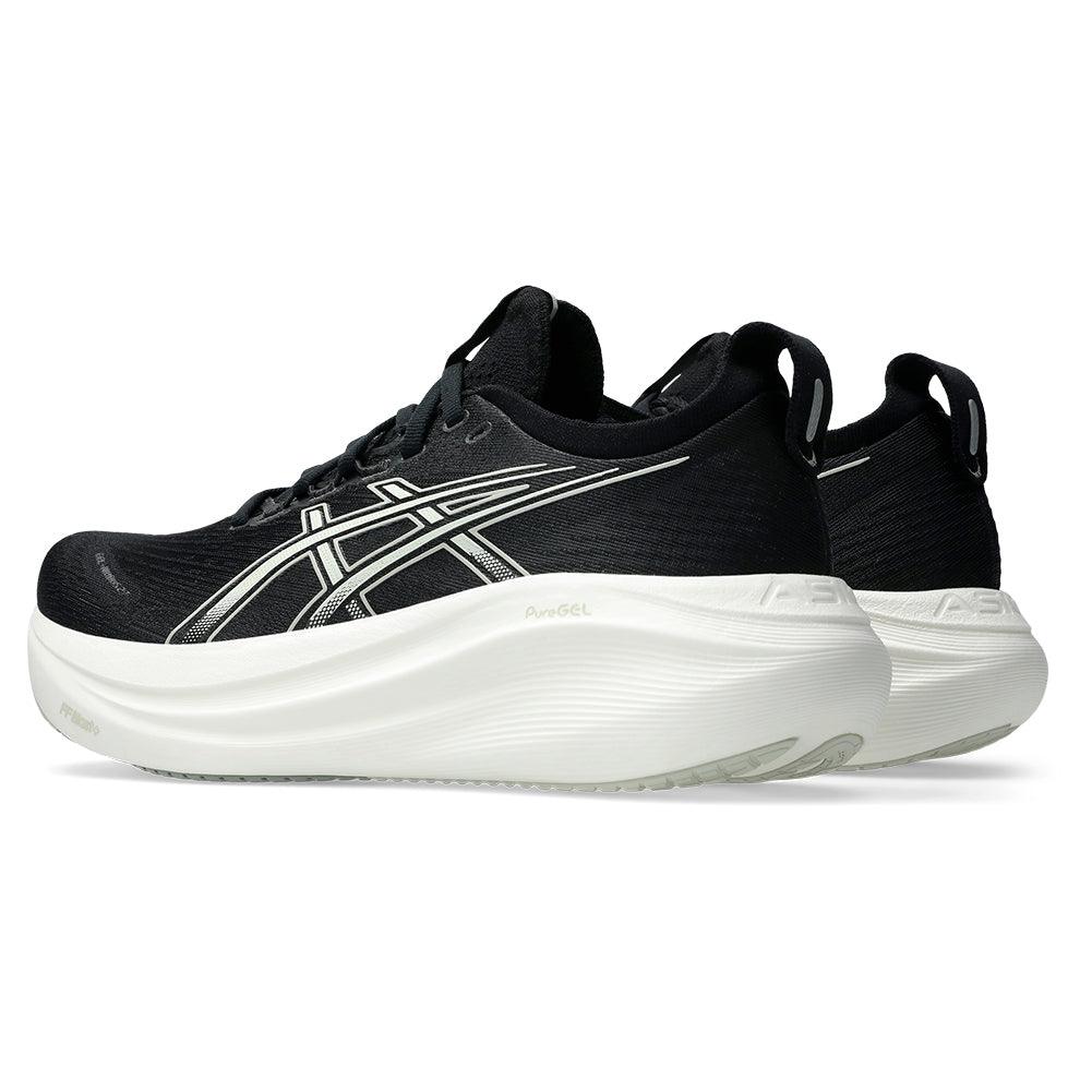 Women`s GEL-Nimbus 27 Running Shoes Black and Lake Grey Footwear Asics