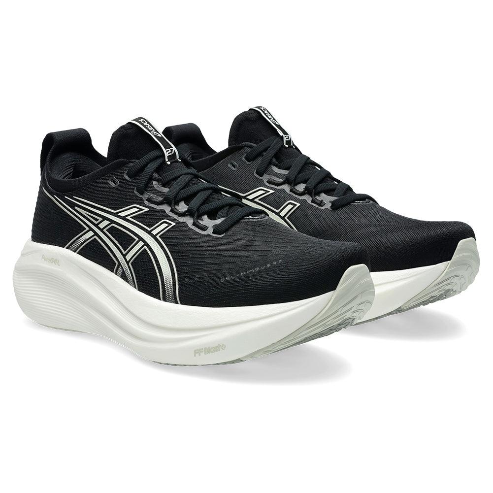Women`s GEL-Nimbus 27 Running Shoes Black and Lake Grey Footwear Asics