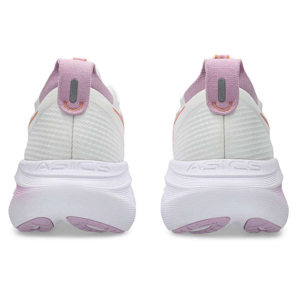 Women`s GEL-Nimbus 27 Running Shoes White and Light Ube Footwear Asics