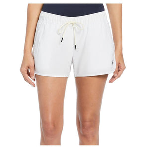 Women's Drawstring 4 Inch Tennis Short Bright White Apparel Penguin