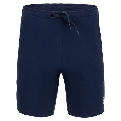 Men's Solid Performance 8 Inch Tennis Short Black Iris Apparel Penguin