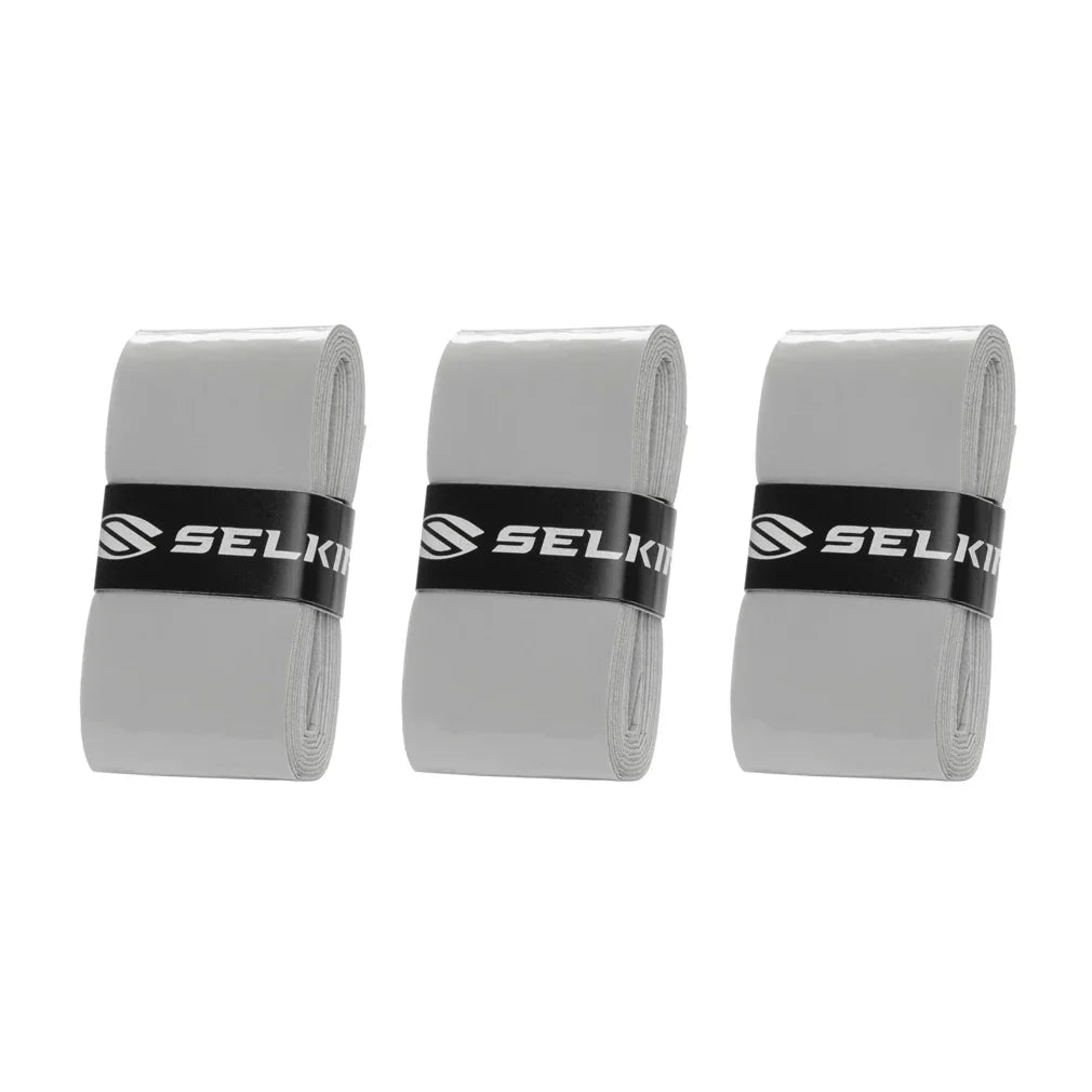3-Pack Tacky Pickleball Overgrips Gray Accessories Selkirk