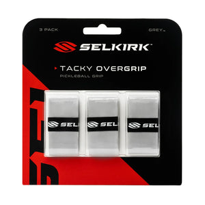 3-Pack Tacky Pickleball Overgrips Gray Accessories Selkirk