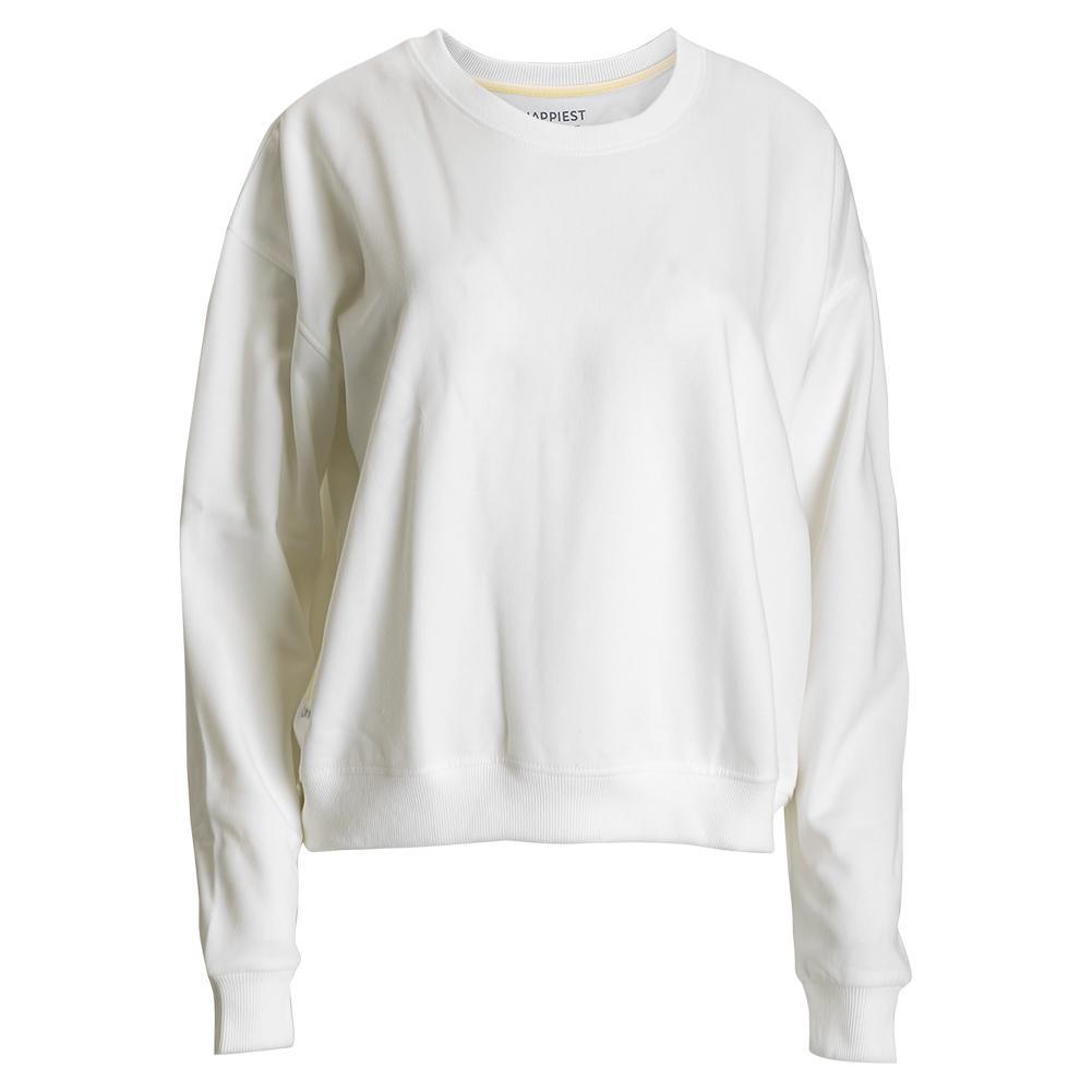 White - Women's Pickleball Paddles Sweatshirt Ivory Apparel CourtLife