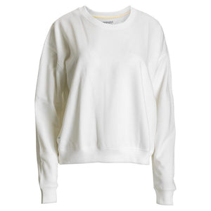 White - Women's Pickleball Paddles Sweatshirt Ivory Apparel CourtLife
