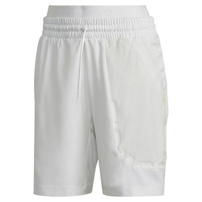 Men's London 7 Inch 2 in 1 Tennis Short White Apparel Adidas