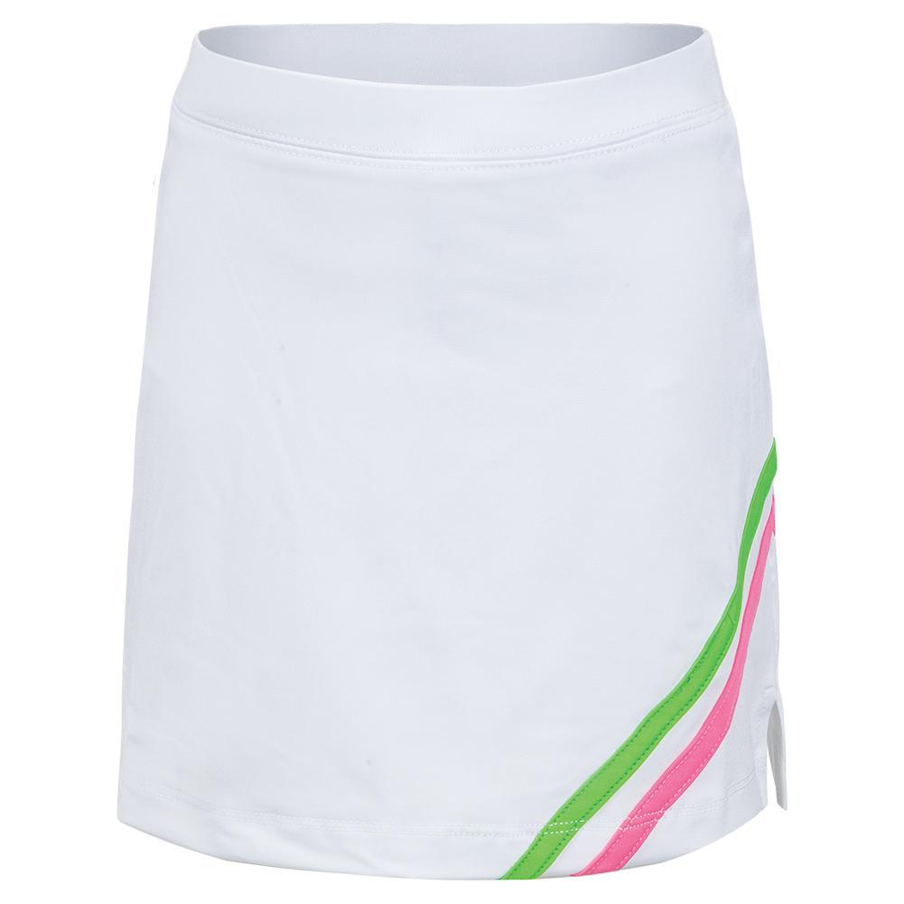 Girls' Chevron Flat Tennis Skort White Apparel Little Miss Tennis