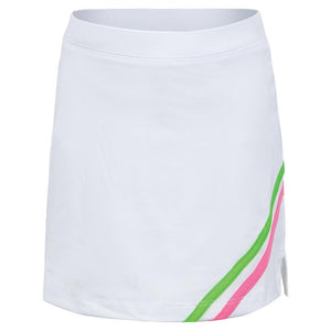 Girls' Chevron Flat Tennis Skort White Apparel Little Miss Tennis
