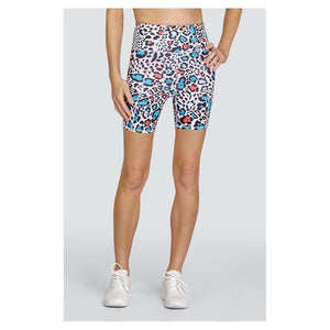 Women's Moxie 6.5 Inch Tennis Biker Short Beach Leopard Apparel Tail