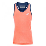 Girls` Play Tennis Tank Top Fluo Strike Apparel Babolat
