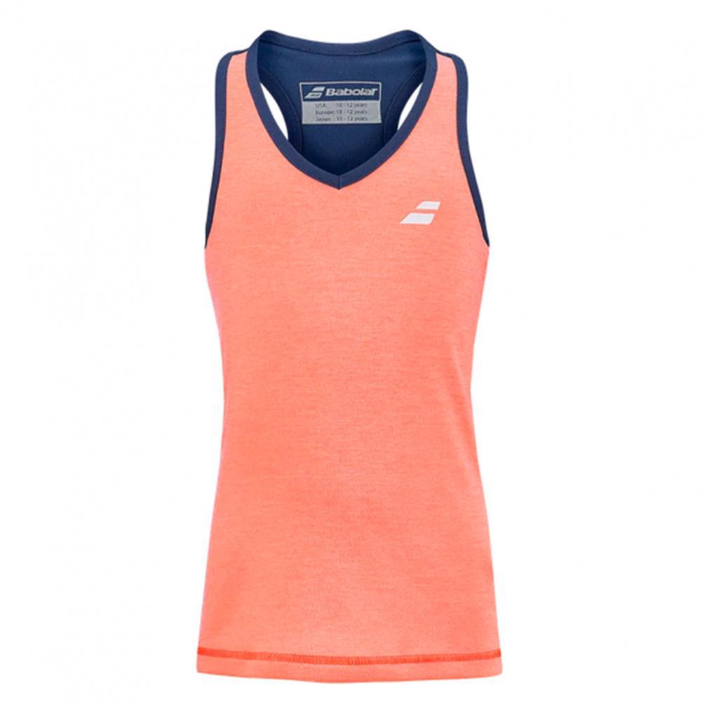 Girls` Play Tennis Tank Top Fluo Strike Apparel Babolat