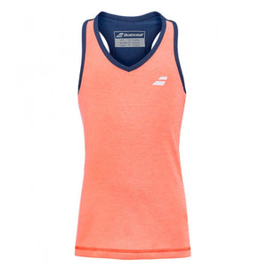 Girls` Play Tennis Tank Top Fluo Strike Apparel Babolat