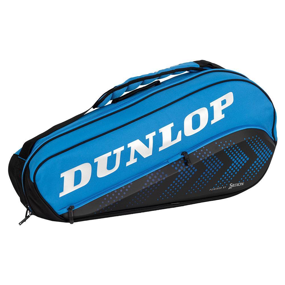 FX Performance 3 Racquet Tennis Bag Black and Blue Bags Dunlop