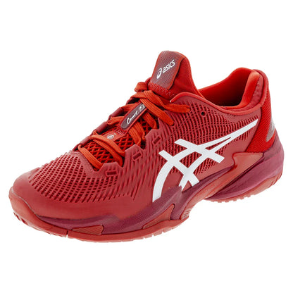 Men's Court FF 3 Novak Tennis Shoes Rust and White Footwear Asics