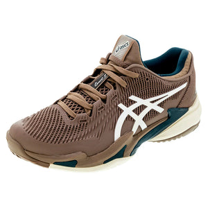 Men`s Court FF 3 Tennis Shoes Taupe Grey and White Footwear Asics