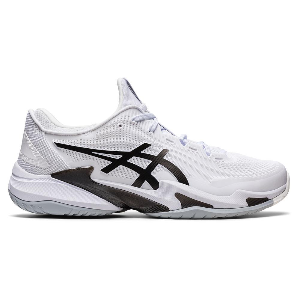 Men`s Court FF 3 Tennis Shoes White and Black Footwear Asics